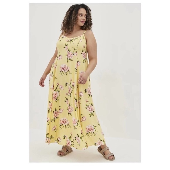 NWT Torrid Maxi Challis Trapeze Dress - Picture 1 of 11